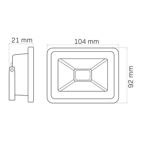 Naświetlacz LED 10W 800LM 6500K 120° IP65 Czarny GOLDLUX