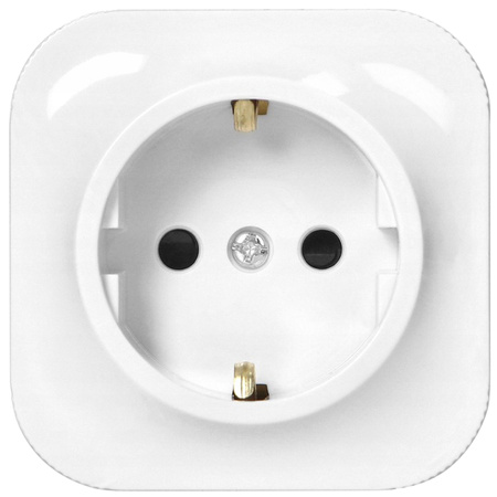 Gniazdo Pojedyncze Natynkowe Schuko 2P+Z Białe TODO ORNO