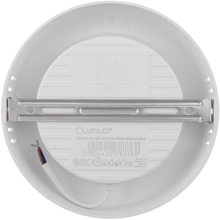 Oprawa Natynkowa Lampa LED Sufitowa 12W Okrągła 4000K GLOW Biała LUMILED