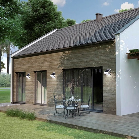 Lampa Ogrodowa Solarna Kinkiet Elewacyjny BUTTERFLY LED IP65 3,2W 4000K Czujnik Biała Eko-Light