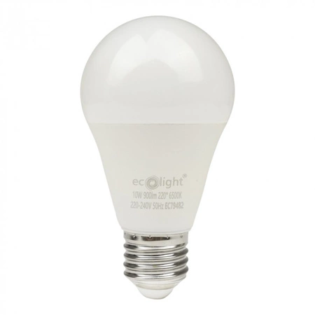 Żarówka LED A60 E27 10W 900lm 6500K Zimna Ecolight