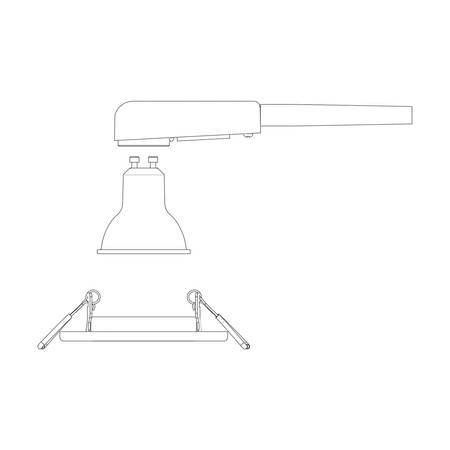 Oprawa Podtynkowa Wpuszczana LED GU10 Ruchoma Aluminiowa Kwadratowa Nikiel Peridot Philips