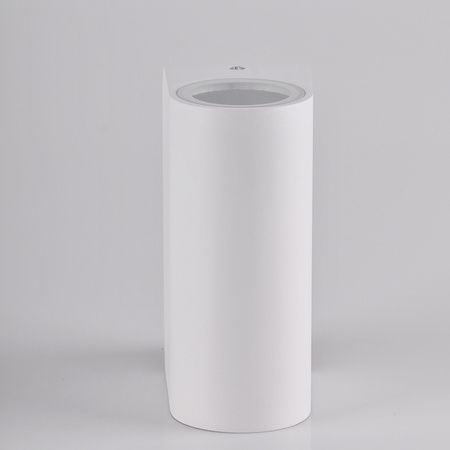 Kinkiet ogrodowy zewnętrzny góra dół na LED 2x GU10 BOSTON GOLDLUX (Polux) ALUMINIUM Biały owalny