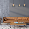 Lampa wisząca sufitowa WILL 3x E27 LOFT Czarna Metal + drewno Milagro