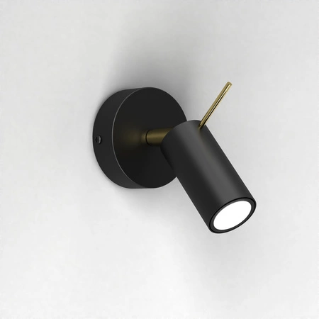 Lampa Ścienna Kinkiet PRESTON Złota Czarna 1x mini GU10 Milagro