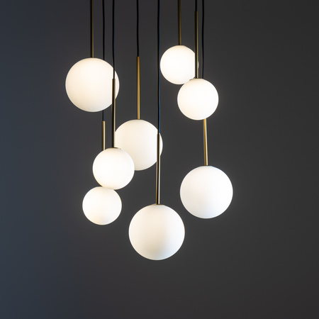 Lampa Sufitowa Wisząca 8x G9 Czarny Biały Klasyczna KARO 10934 Nowodvorski