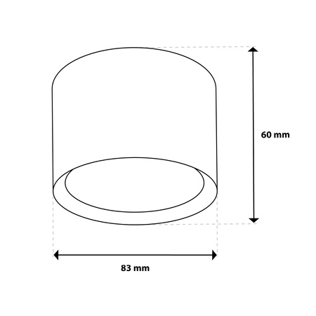 Oprawa HALOGENOWA Natynkowa SUNLA Tuba Gx53 LED Spot Kinkiet Sufitowa Walec Czarny LUMILED