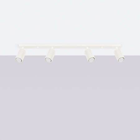 Lampa Sufitowa Reflektor Tuba Spot 4x GU10 Beżowa Karbon Deep Space SL.1603 Sollux