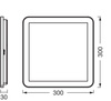 Plafon LED Lampa Łazienkowa Oprawa Sufitowa Kwadratowa 22W IP44 CCT 3000K-4000K Drewniany LEDVANCE