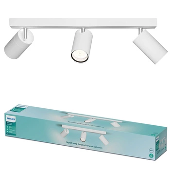 Lampa Sufitowa Reflektor 3x GU10 IP44 Biała Idris Philips