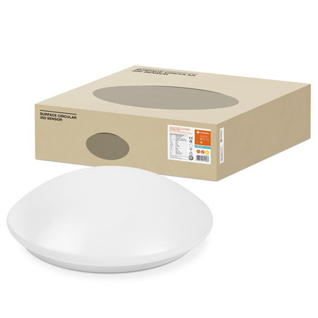 Plafon LED Lampa Sufitowa Ścienna SURFACE CIRCULAR SENSOR 35 cm 18W 1440lm 3000K IP44 z Czujnikiem Ruchu LEDVANCE