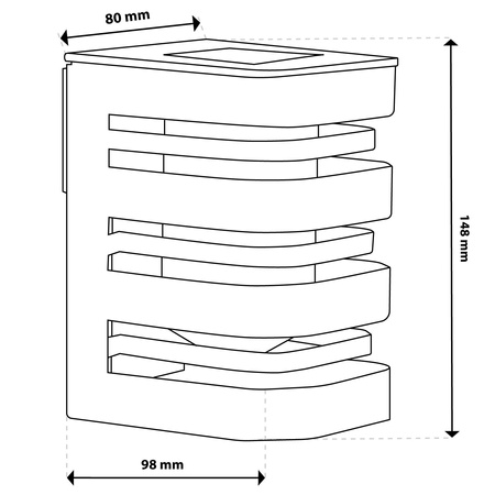 Kinkiet Solarny Lampa Elewacyjna LED Natynkowa CAMILA 3000K Czujnik Zmierzchu LUMILED