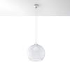 Lampa Sufitowa Wisząca Zwis Kula E27 Okrągła Transparentna Minimalistyczna Ball Sollux