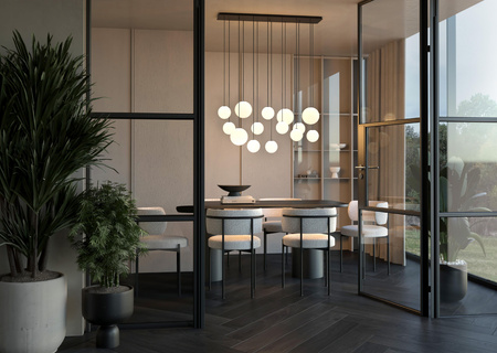 Lampa Sufitowa Wisząca 14x G9 Czarna Nowoczesna SNOWBALL 11408 Nowodvorski