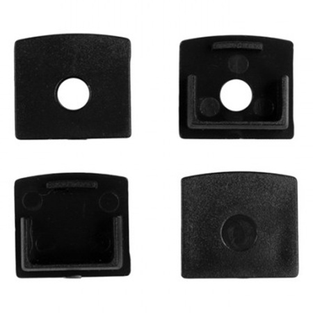 Profil Aluminiowy Podtynkowy Czarny do LED do Płyt KARTON / GIPS 2m z Mroźnym Kloszem i Zaślepkami Ecolight