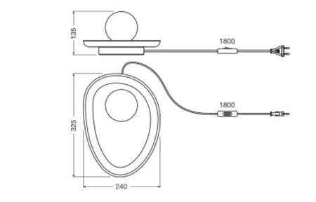 Lampa Stołowa Oprawa Biurkowa Stojąca Dekoracyjna G9 Brązowy USB-C Decor Ledvance