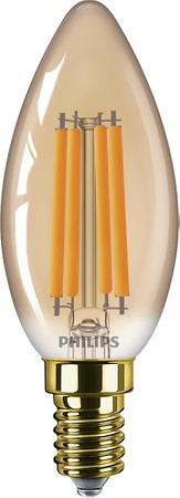 Żarówka LED Świeczka E14 B35 6W = 40W 470lm 1800K Ciepła Filament Bursztynowa PHILIPS