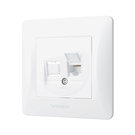 Gniazdo Pojedyncze Komputerowe RJ45 Natynkowe Białe BINERA VIDEX