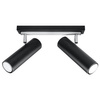 Lampa Sufitowa Oprawa Natynkowa SPOT TUBA Reflektor 2x GU10 Ruchoma Tubularna Czarna Nowoczesna Direzione Sollux