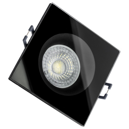 Oprawa HALOGENOWA AQUA Podtynkowa Stała Kwadrat Czarna GU10 IP44