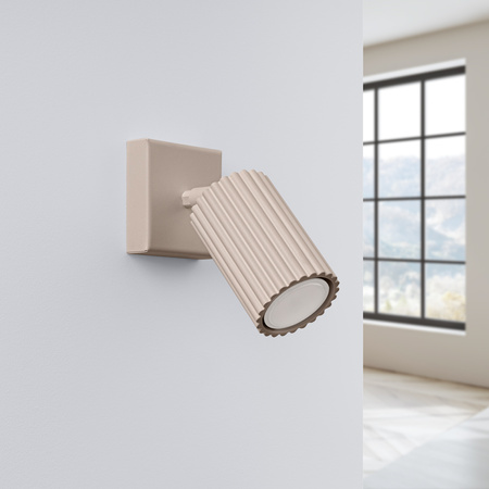 Lampa Ścienna Kinkiet GU10 Aluminiowa Taupe Karbon Deep Space SL.1761 Sollux