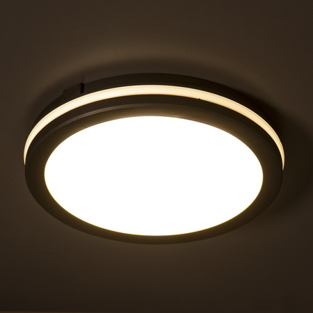 Plafon Led Sufitowy Lampa Ścienna Natynkowa CCT IP65 12W Czarna Kanlux
