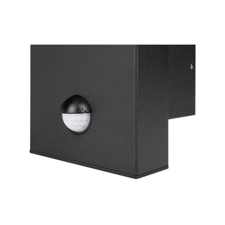 Kinkiet Ogrodowy Elewacyjny Lampa Zewnętrzna LED 12W 4000K IP54 z Czujnikiem Ruchu i Zmierzchu