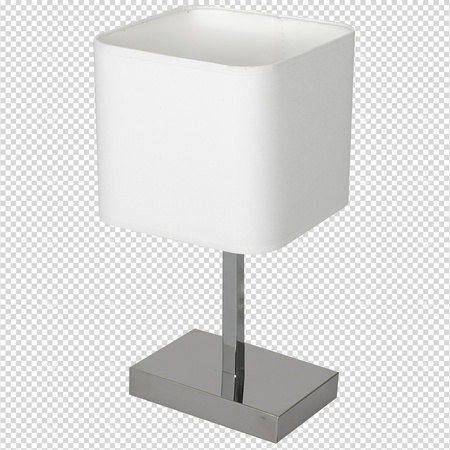 Lampa Stołowa NAPOLI Biała Chrom 1xE27 Biurkowa Nocna Milagro