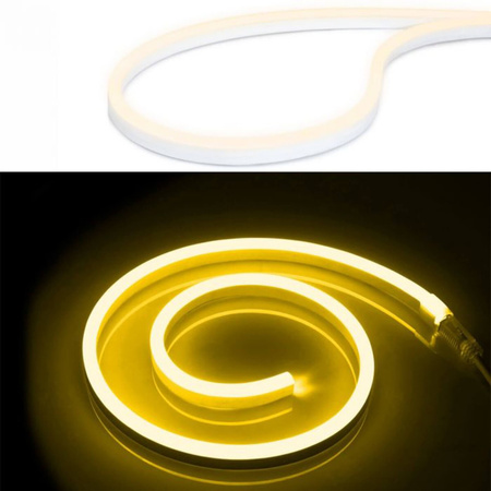 Taśma LED NEON 12V 10W 120LED Żółta IP67 6x12mm 1m Lumiled