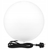 Lampa Ogrodowa Wbijana Zewnętrzna E27 Biała KULA Świetlna 35cm 230V