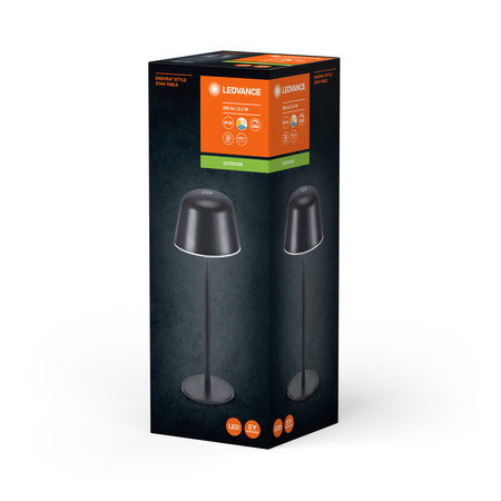 Lampa Stołowa Zewnętrzna LED Akumulatorowa Ściemnialna 2.5W 200lm 2700/4000/6500K IP54 Szary Endura Ledvance
