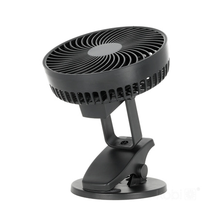 Wentylator Biurkowy Klips Przenośny Akumulatorowy USB-C Czarny Viento Windstar Kobi