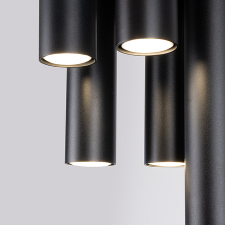 Lampa Sufitowa Plafon Tuba Spot 5x GU10 Czarna Lagos Ocean Green SL.1467 Sollux