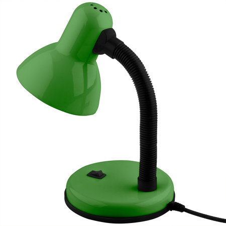 Lampka Biurkowa Stołowa Regulowana SARA Szkolna Nocna E27 Zielona LUMILED