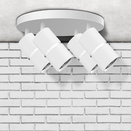 Plafon Regulowany 4x GU10 Biała Srebrna BAMBOO Sanico Goldlux