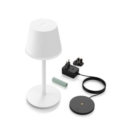 Lampa Stołowa Biurkowa LED 6.2W 530lm White and Color Ambiance RGB + TW Biała 35cm Inteligentna SMART Zigbee Bluetooth Go Table Philips HUE