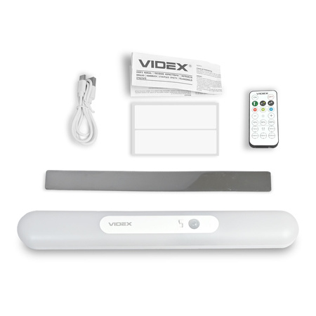 Lampa LED Akumulatorowa Ładowalna z Czujnikiem Ruchu 1.5W 150lm CCT 120° 2200mAh Biała VIDEX