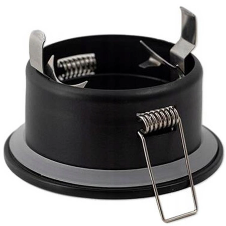 Oprawa HALOGENOWA Podtynkowa Podbitka Łazienkowa Hermetyczna GU10 Czarna IP44 STAŁA