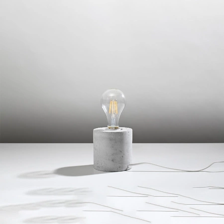 Lampa Biurkowa Stojąca Stołowa Nocna E27 Cylindryczna Szara Industrialna Salgado Sollux