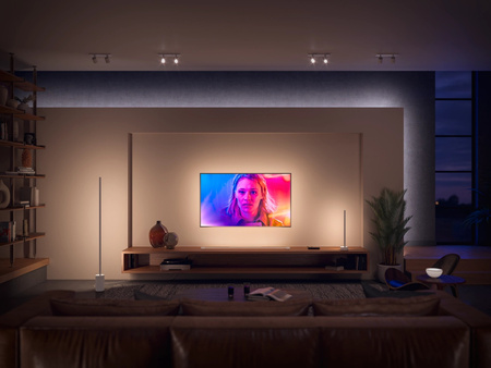 Lampka Biurkowa LED Stołowa Nocna Gradient 11.8W 1040lm IP20 White and Color Ambiance RGB + TW Biała 55cm Inteligentna SMART Zigbee Bluetooth Signe Philips HUE