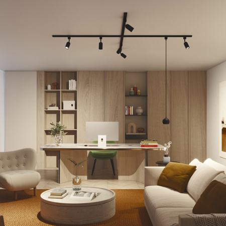 Lampa Wisząca na Szynę Oświetleniową Szynoprzewód LED GU10 Jednofazowa Czarna EasyLink Colby Philips