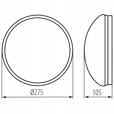 Plafon LED Lampa Sufitowa Natynkowa Pires E27 60W IP44 28cm Czujnik Ruchu Biała KANLUX