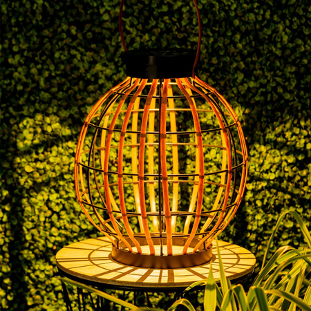 Lampa Solarna LED Zewnętrzna Ogrodowa Stojąca Wisząca Latarenka 3000K IP44 Czujnik Zmierzchu