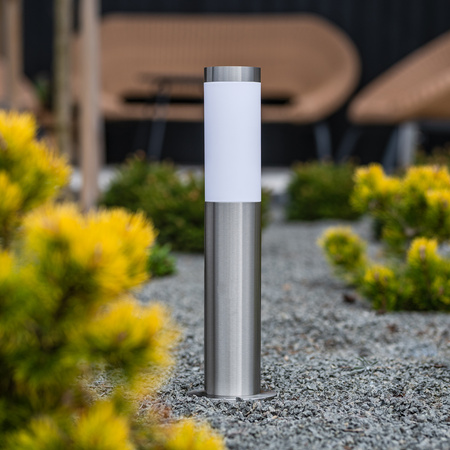 Lampa Ogrodowa Zewnętrzna E27 INOX SŁUPEK 45cm Lilium LUMILED