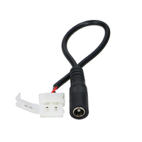 Złączka do taśmy LED DC 2.5/5.5 zatrzask gniazdo z przewodem 8mm