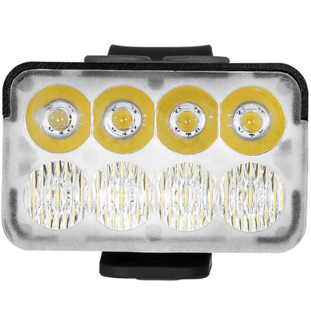 Lampka Latarka Rowerowa Przednia 8xLED USB-C 10 Trybów 900lm IPX6 VAYOX