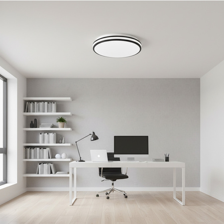 Plafon ORBIT 40 oprawa lampa sufitowa LED 24W GOLDLUX (Polux) CZARNY 2600lm 4000K