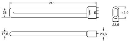 Świetlówka 2G11 DULUX L 18W 1200lm 4000K OSRAM Ściemnialna