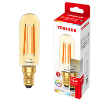 Żarówka LED E14 T25 4,5W = 25W 400lm 2200K Ciepła Filament Bursztynowa TOSHIBA