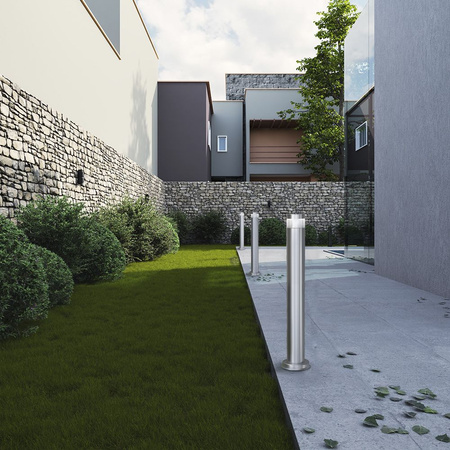 Lampa Ogrodowa Zewnętrzna SŁUPEK 60cm IP54 3W 300lm 2700k Ciepła Srebrny LUKAS Videx